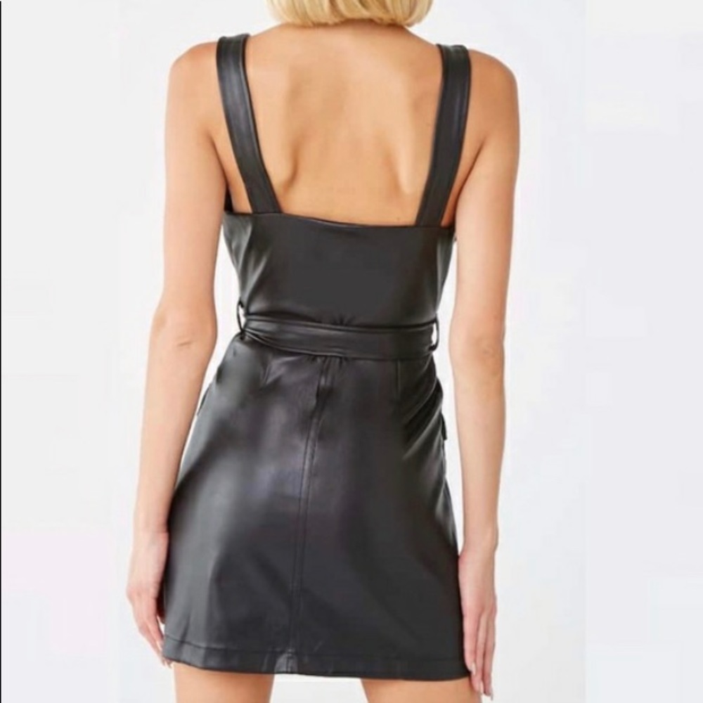 Love Tree Pleather Dress Size Medium - Picture 2 of 7